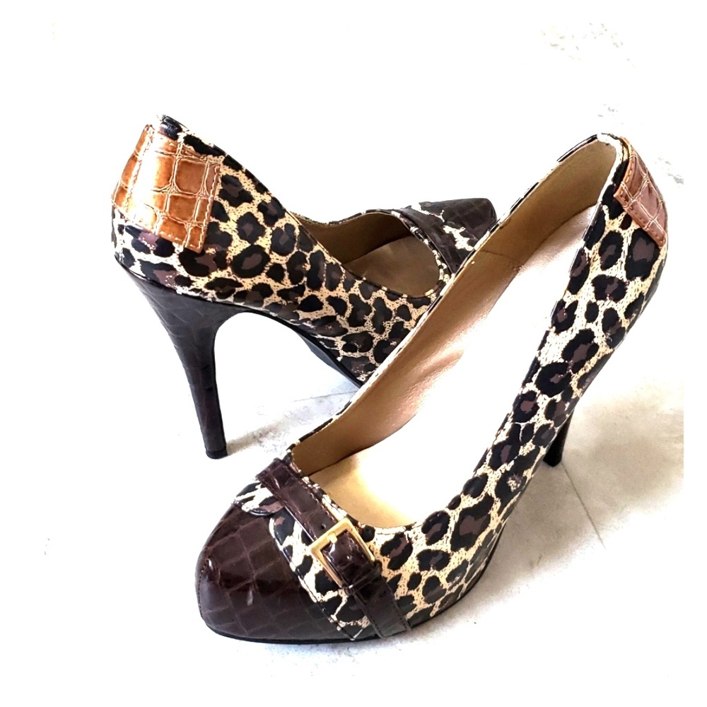 Leopard print heels